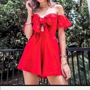 Red Playsuit